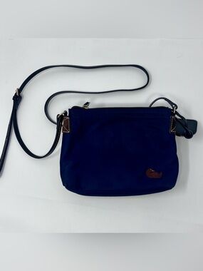 Dooney & Bourke Classic Nylon Crossbody Bag with Leather Trim - Navy
